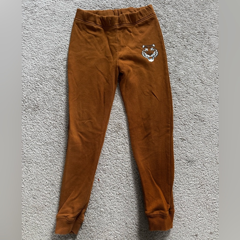 H&M Brown Kids Joggers with Tiger Patch